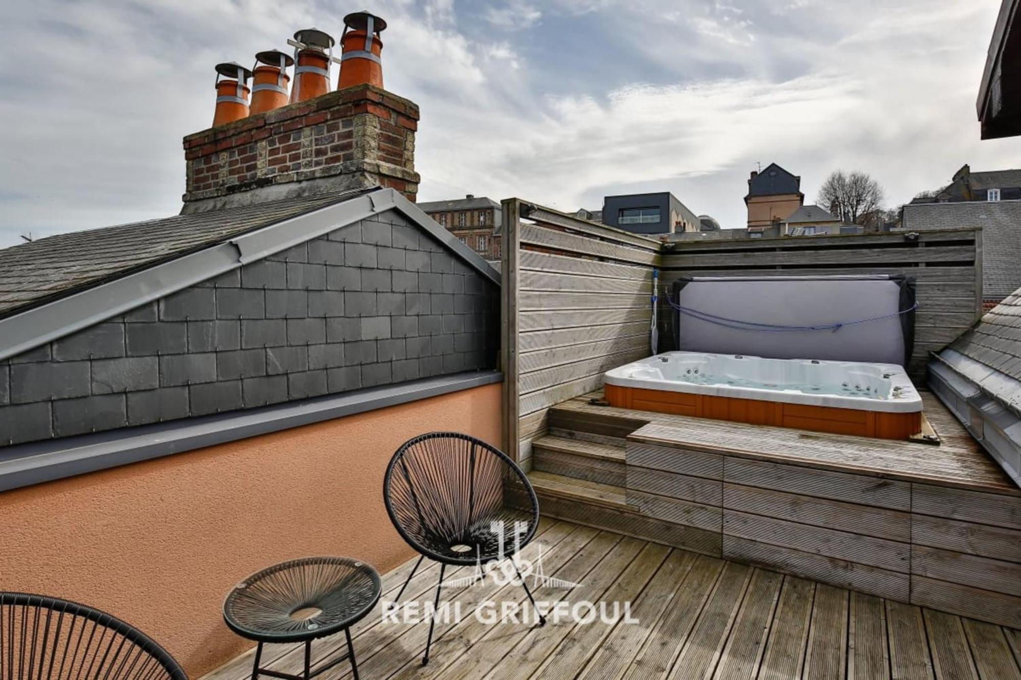 The Cosmopolitan Architect Design Home With Rooftop Jacuzzi 8 Guests Honfleur Exterior foto